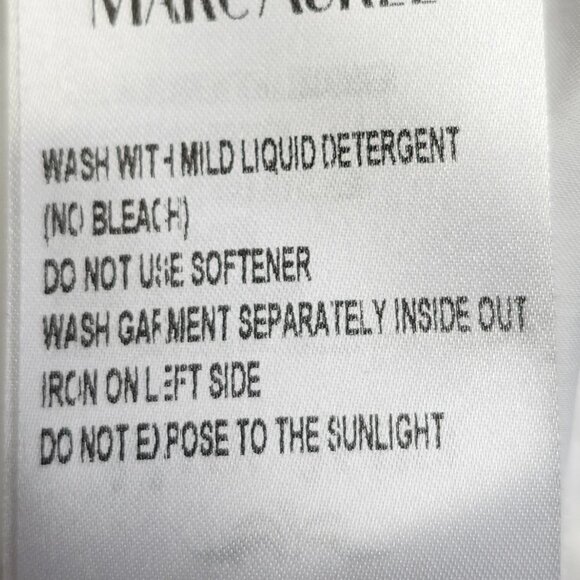 Marc Aurel Women's White Button-Up Bow Tie Shirt W/Bell Cuffs Size 40 - Picture 8 of 11